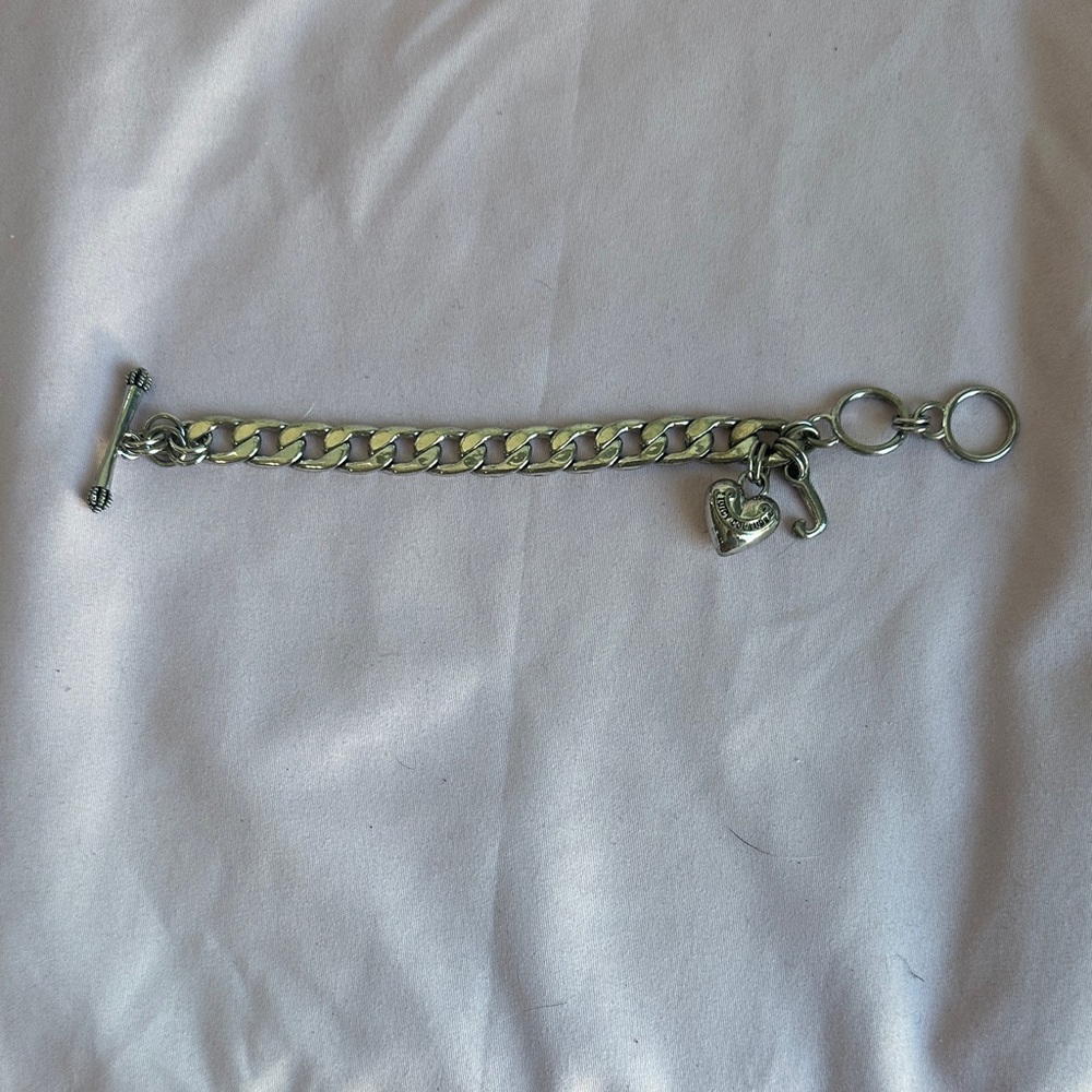 Juicy Couture Silver Bracelet with Heart Charm